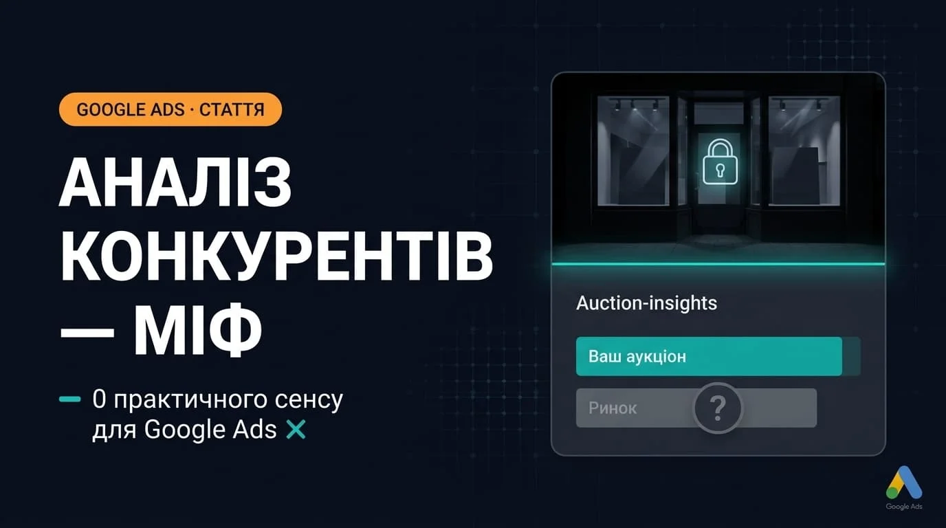 Аналіз конкурентів в Google Ads — послуга, яка не має жодного практичного сенсу