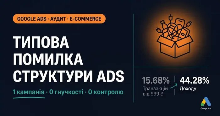 Типова помилка структури Google Ads: аудит магазину запчастин для інструментів