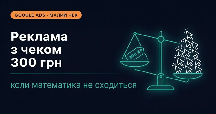 Google Ads з чеком 300 грн: підняли середній чек до 500-600 грн за 5 місяців