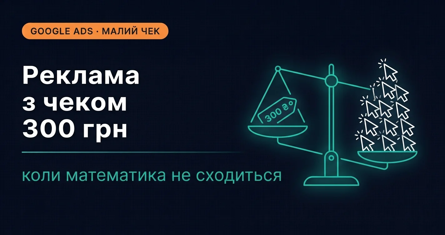 Google Ads з середнім чеком 300 грн. Це взагалі має сенс?