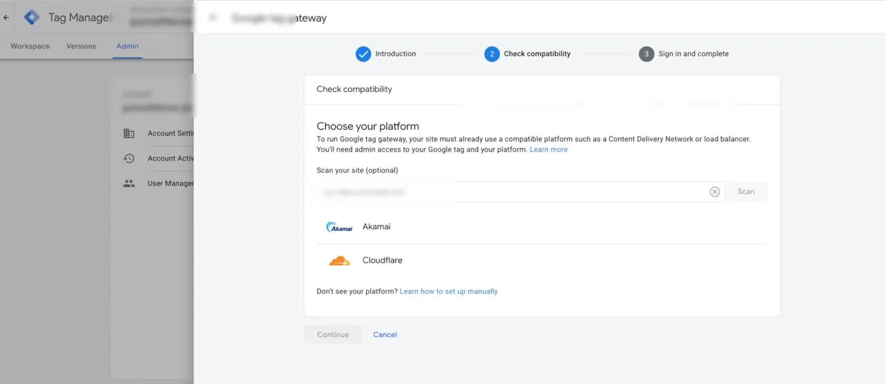 Google Tag Gateway: проверка CDN — Akamai или Cloudflare