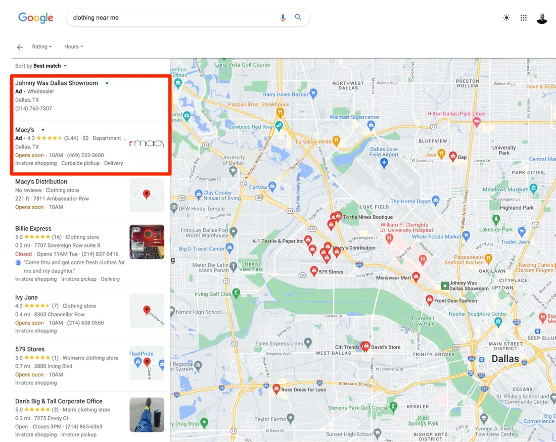 Реклама в Google Картах