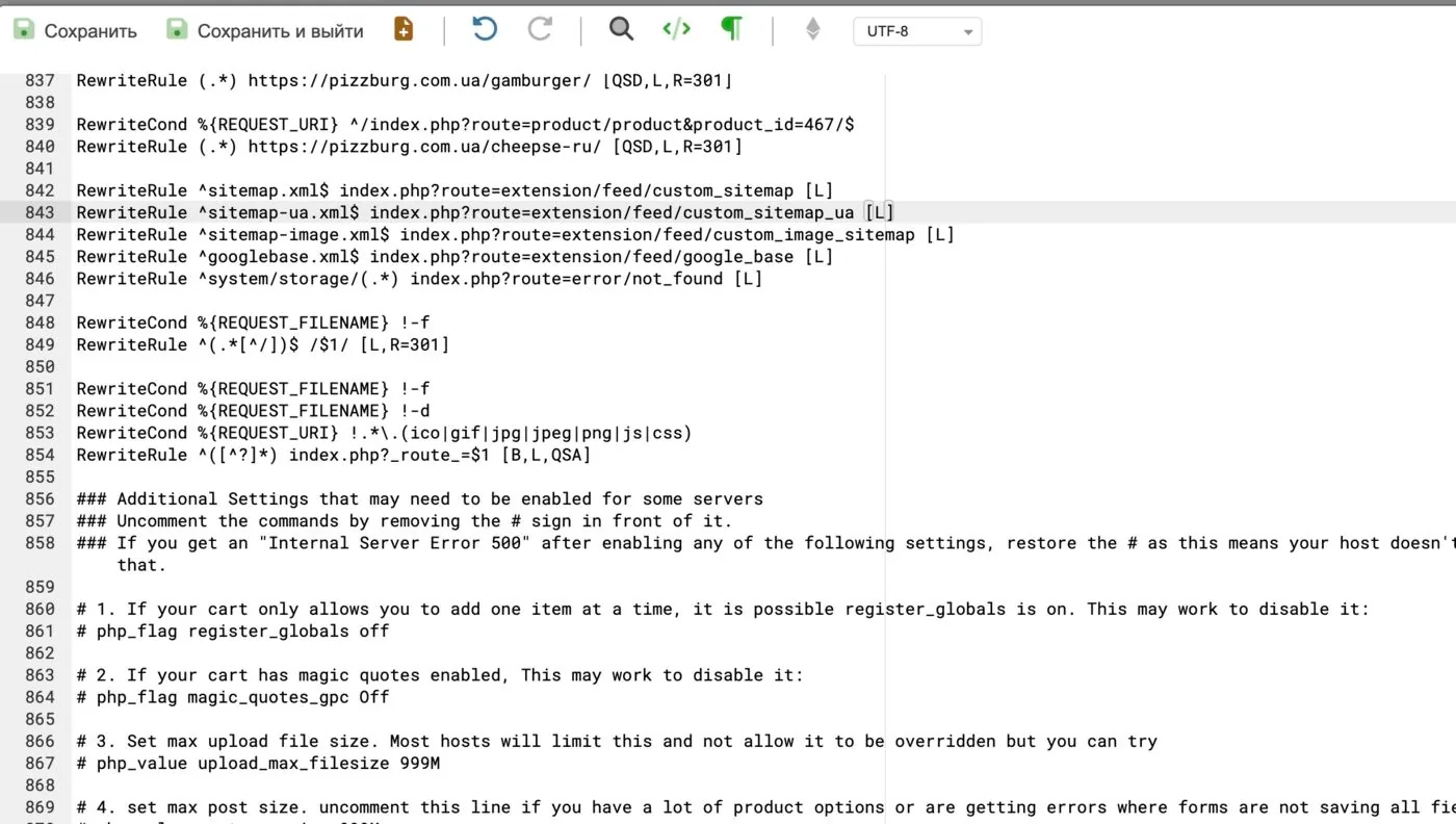 301 redirect rules and sitemap addresses in .htaccess