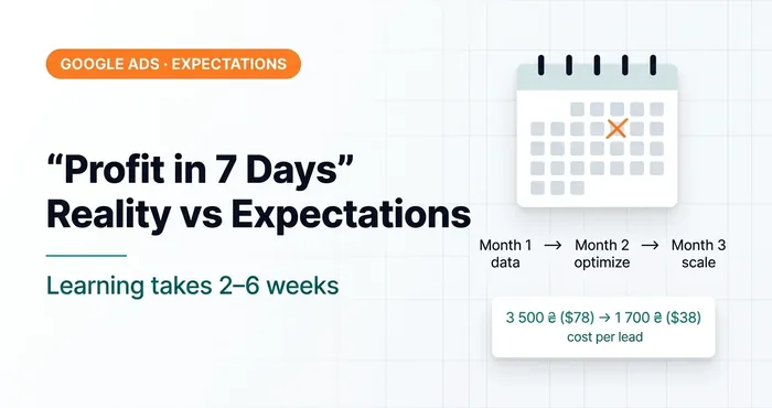 “Make Me a Profit in 7 Days with Google Ads”: Reality vs. Client Expectations