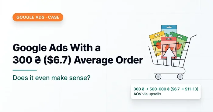 Google Ads With a 300 UAH ($6.7) Average Order. Does It Even Make Sense?