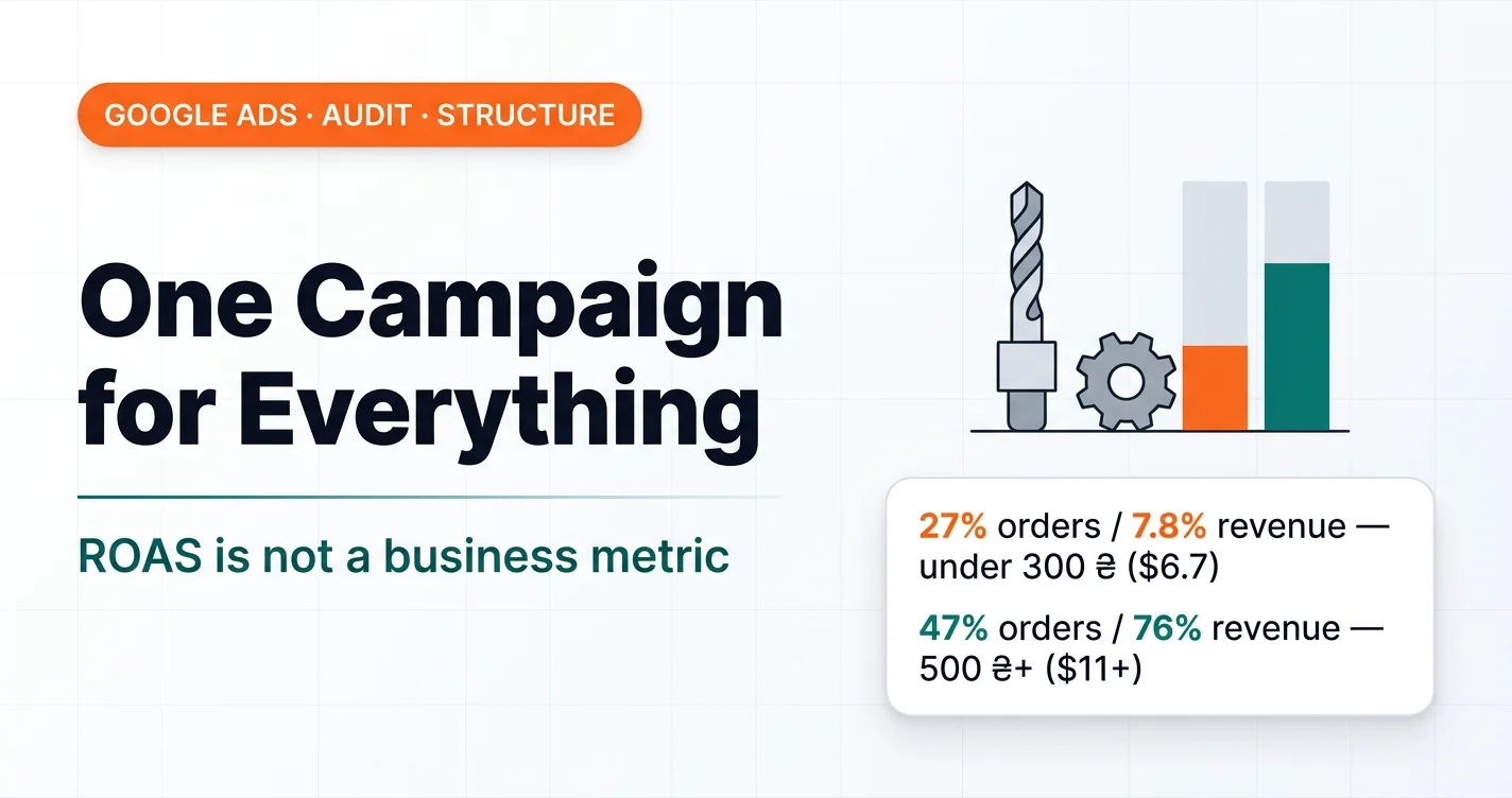 A Common Google Ads Structure Mistake: Auditing a Tool Parts Store