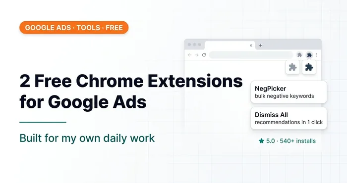 Two Free Chrome Extensions for Google Ads I Built for Myself