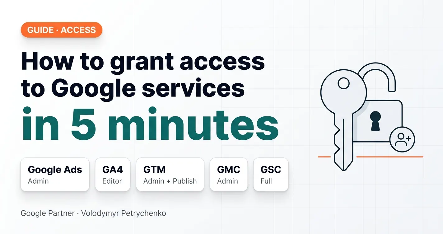 How to grant access to Google Ads, GA4, Google Tag Manager, Merchant Center and Search Console