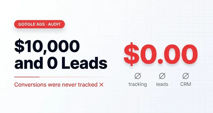 $10,000 on Google Ads and 0 leads — a real expert audit