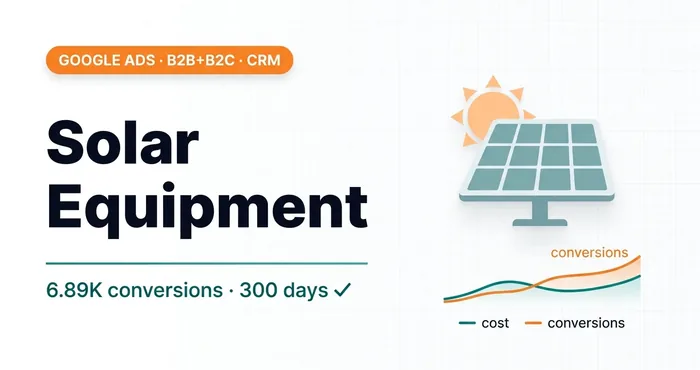 Google Ads case study: solar equipment online store