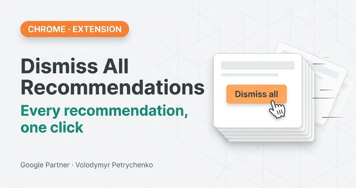 Dismiss All Recommendations