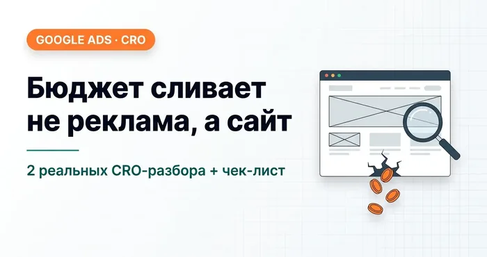 CRO для Google Ads: не реклама сливает бюджет. Его сливает ваш сайт