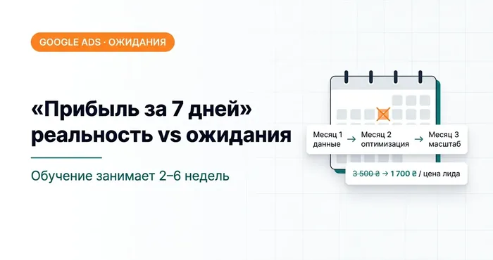 «Сделай мне прибыль за 7 дней в Google Ads» — реальность vs ожидания клиентов