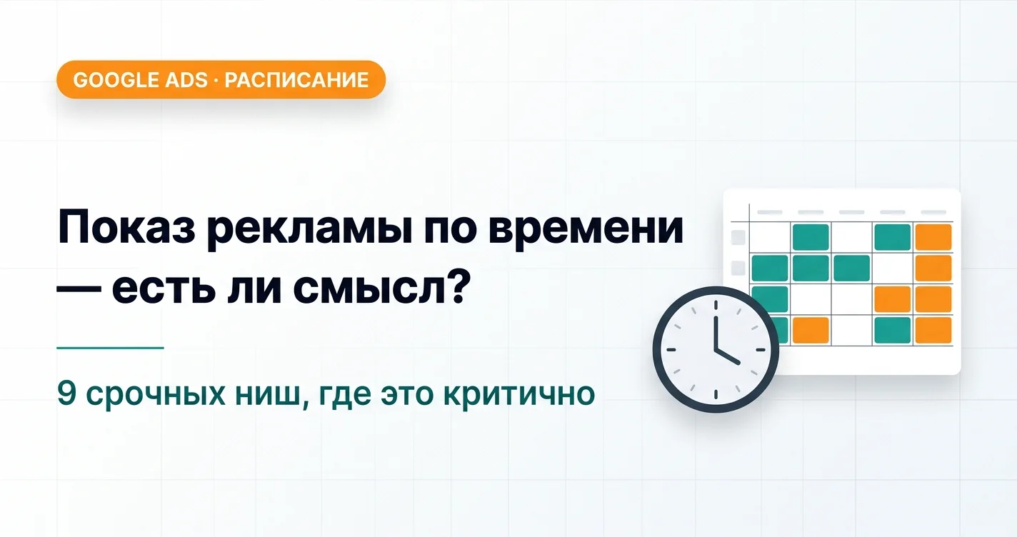 Показ рекламы в Google Ads по времени — есть ли смысл?