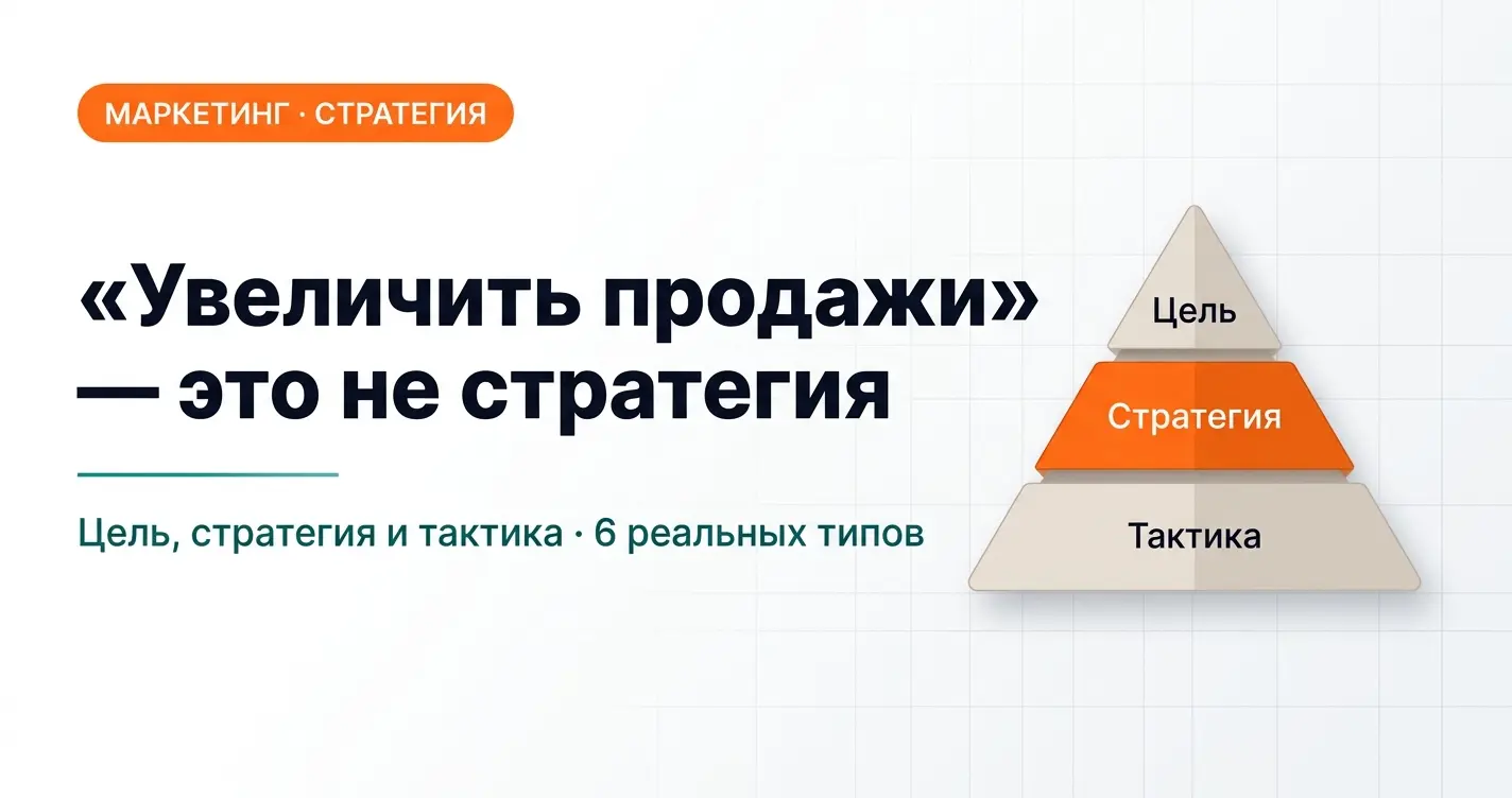 Маркетинговая стратегия: что это на самом деле и почему «увеличить продажи» — не стратегия