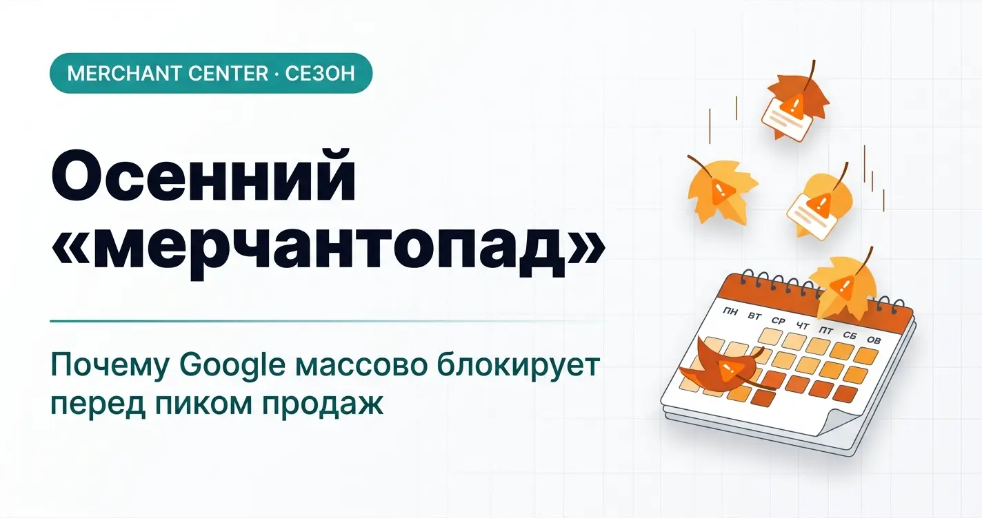 Традиционный осенний «мерчантопад»: почему Google массово блокирует Merchant Center