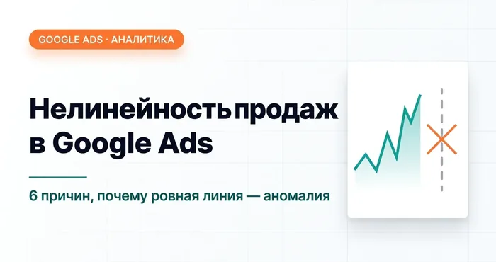 Нелинейность продаж в Google Ads: 6 причин, почему ровная линия — это аномалия, а не норма