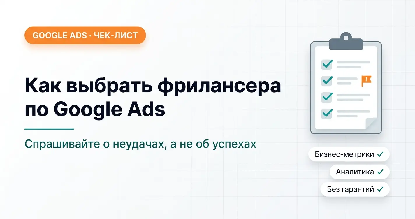 Как выбрать фрилансера по Google Ads: 5 критериев и красные флаги
