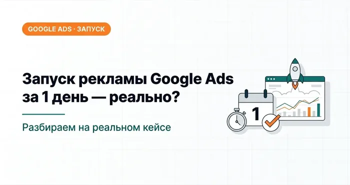 Запуск рекламы Google Ads за 1 день: кейс