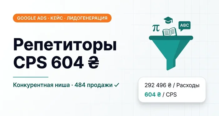 Кейс агрегатор репетиторов, CPS 604 грн