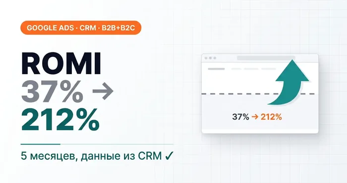 От ROMI 37% до 212% за 5 месяцев
