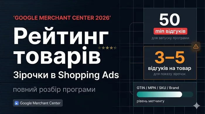 Рейтинг товарів Google Merchant Center — зірочки в Shopping Ads