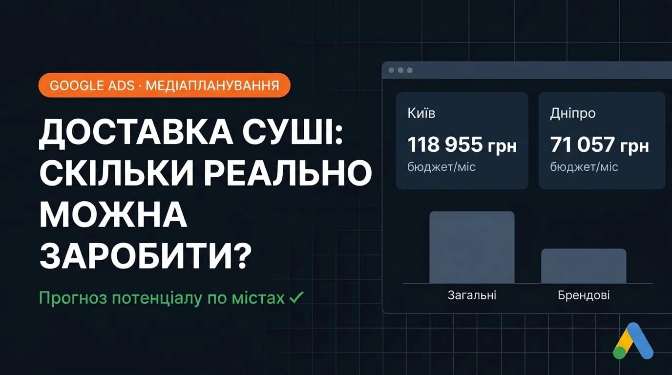 Медіапланування доставки суші — прогноз потенціалу та стратегія Google Ads