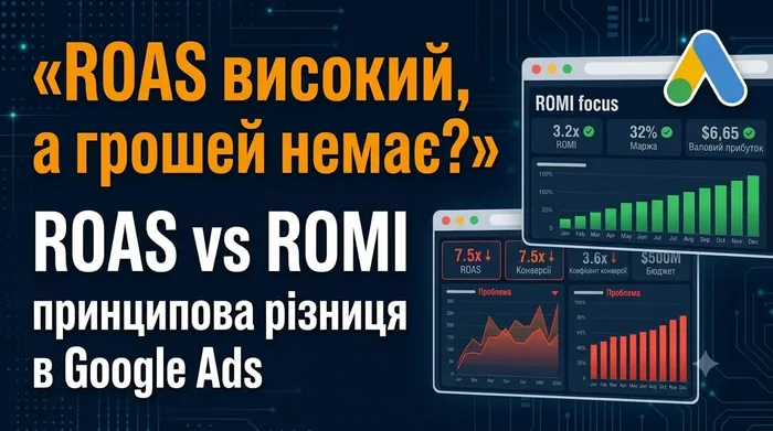 ROAS високий а грошей немає — ROAS vs ROMI, принципова різниця в Google Ads